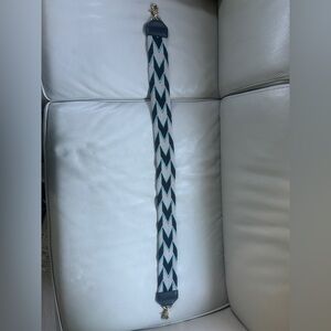 Chevron Woven Strap in Black, light grey, lilac & Teal